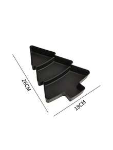3-Piece Christmas Tree Shaped White Plastic Trays - Suitable For Holiday Parties, Afternoon Tea Candy, Nuts And Desserts - Multi-Functional Snack Storage Box, Dessert Stand For Restaurants And Cafes | Holiday Table Accessories | Durable Snack Tray, Christmas Candy - Multicolor - View 11