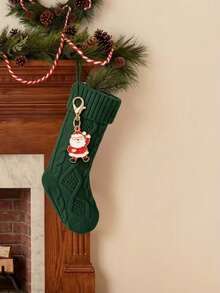 Braided Christmas Stockings, Christmas Gift Bags, Fireplace Hanging Decor, Christmas Tree Ornaments, Holiday Decorative Socks, Christmas Decorations - Multicolor - View 5