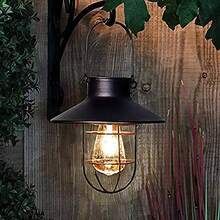 Solar Powered Hanging Lantern, Waterproof Metal Cage LED Warm White Light, Suitable For Trees, Gardens, Patios, Porches, Balconies Outdoor Hanging Solar Lights, Vintage Farmhouse Style Decorative Lights, Suitable For Backyard, Party And Holiday Atmosphere Lighting - Multiple Styles - View 6