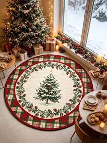 1 buah Karpet Bundar Edisi Terbatas Natal Gaya Rumah Pertanian, Karpet Lantai Motif Pohon Natal dan Kepingan Salju Kotak-kotak Buffalo, Karpet Dekoratif Musiman dengan Desain Liburan, Dekorasi Natal, Hadiah Natal yang Sempurna, Cocok untuk Perayaan Natal dan Tahun Baru, Karpet Dekoratif, Dekorasi Kamar Tidur, Karpet Kecil, Karpet, Dekorasi Rumah, Karpet Ruang Tamu, Karpet Kecil Ruang Tamu, Karpet Kamar Tidur, Dekorasi Rumah Ruang Tamu, Karpet Luar Ruangan, Meningkatkan Gaya Rumah, Cocok untuk Menambah Pesona Dekorasi Keluarga - MultiWarna - View 6