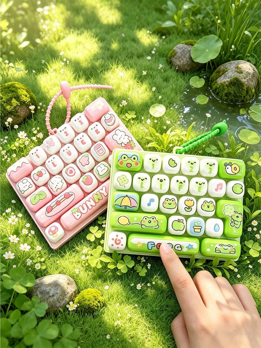 25-Key Mini Mechanical Keyboard Keychain In 4 Colors, Creative Keyboard Bag Pendant, Backpack Charm, Key Ring Holder,It Is The Best Gift For A Friend. - Multicolor - View 1