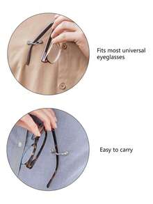 1pc Magnetic Glasses Holder, Portable Glasses Storage, Creative Magnetic Clothing Clip, Earphone Cable, Halloween ID Card - Magnetic Eyeglass Holder - View 2