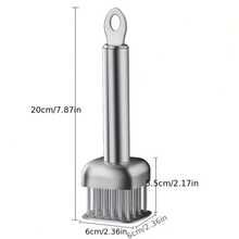 304 Stainless Steel 24-Needle Meat Tenderizer With Built-In Spring Automatic Rebound Baffle, Tail Hanging Hole Design, Meat Tenderizing Hammer, Suitable For Steak, Beef, Pork, Chicken And Poultry, Outdoor Leisure, Kitchen Gadget, Perfect Gift For Home Cooks And BBQ Enthusiasts - Multicolor - View 7