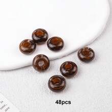 48Pcs 14mm Acrylic Imitation Jade Cloud Two-Tone Abacus Beads, Large Hole Loose Beads For DIY Handmade Bracelet Jewelry Making Accessories - 14mm Imitation Jade Large Hole Bead - View 18