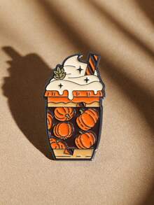 Halloween Ice Cream Enamel Brooch, Wizard Hat Ghost Pumpkin Brooch, Lapel Badge Accessory, Suitable As Jewelry Gift For Friends To Wear On Halloween - Multicolor - View 10