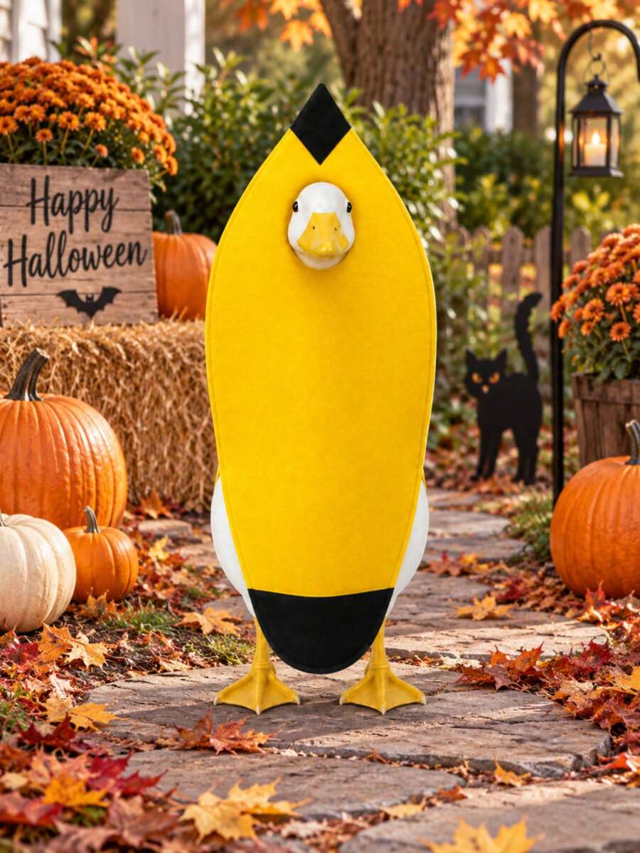Banana Pepper Porch Goose Outfit, Cute Goose Clothes, Fits 23 Inch Statue, Outdoor Garden Yard Patio Lawn Decor - Multicolor - View 1