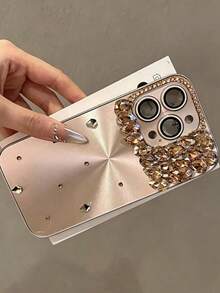 高品質奢華鑽石手機殼適用於 iPhone 18 Pro Max 18 Pro 17 16 15 14 13 12 11 Pro Max Plus 閃亮鑽石保護殼 - 香檳色 - 查看 3