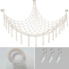 Large Plush Animal Hanging Storage Hammock Net - Plush Animal Corner Hammock Net - Hanging Plush Animal Storage Rack, Nursery Decor,Bedroom Room Decor,Back To School - Multicolor - View 7