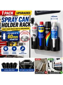 4-Hole Wall-Mounted Gas Canister Storage Rack, Spray Bottle Organizer, RV Door Spray Can Organizer, Caulk Tube Storage Box, Suitable For Garage, Workshop, Store And Home Wall-Mounted Gas Canister Rack - Multicolor - View 4