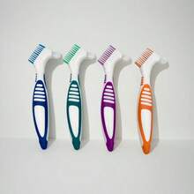 4pcs Denture Cleaning Brushes, Double-Sided Denture Brush, Invisible Braces Brush, Orthodontic Retainer Brush, Random Color - Multicolor - View 8