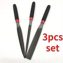Heavy Duty High Carbon Steel Deep Tooth File Set - - Small Flat File, Small Half Round File, Small Round File - 3 Pcs - View 6