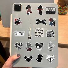 somoving 50pcs Art Black & White Collage Stickers, With Bold Patterns, Vintage Elements And Expressive Layouts, Creative Visual Aesthetic Vinyl Decorative Stickers - Suitable For Decorating Laptops, Phones, Guitars, Water Bottles, Cars - Multicolor - View 7