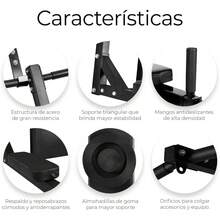 Barra De Dominadas, Home Gym 8 Ejercicios En 1, Soporta 400kg, Gimnasio En Casa, Fortalece Espalda Brazos Y Mas, Para Pared Y Piso, Uso Rudo FáCil InstalacióN - Negro - Ver 3