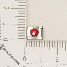 1PC Christmas Enamel Italian Charm Links, Santa Tree Snowman Reindeer DIY Charms, Stainless Steel 9mm Module Bracelet Accessories For Holiday Jewelry - Christmas Theme - View 23