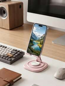 Adjustable Desktop Phone Stand, 360° Rotatable Folding Tablet Holder, Universal Desktop Stand Compatible With Smartphones And Tablets - Multicolor - View 2