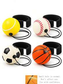 Wrist Rebound Ball - 2.48 Inch Rebound Sports Ball With Elastic Band, Suitable For Soccer, Basketball, Baseball Practice | Outdoor Party Games & Fun Wrist Workout For Teens, Adults And Families - Multicolor - View 7