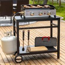 Multipurpose Carts & Push Cabinets - Black Flat Top and Black Frame - View 4
