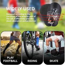 1 Pair - Soccer Shin Guards, Premium Material, Extra Large & Thick, Durable & Sturdy, Leg Protection, Unisex, Comfortable Fit - Multicolor - View 6
