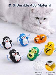 20pcs Indoor Cat Wobble Toys, Automatic Rolling Without Battery, Multiple Shapes Lightweight Plastic Toys, Suitable For Cat Play, Halloween Christmas Pet Puzzle Toys, Cat Holiday Play Supplies, Pet Interactive Toys, Pet Holiday Decoration Accessories, Pet Halloween Accessories, Pet Christmas Gifts, Pet Daily Supplies, Autumn New Products, Pet Play Accessories - Multicolor - View 5
