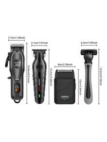 Set Alat Cukur Rambut & Pencukur Elektrik Pria HIENA, 4pcs/3pcs/2pcs/1pc (Opsional), Termasuk Alat Cukur Rambut Nirkabel Isi Ulang USB, Pemangkas Rambut, Pencukur Bolak-balik, Pisau Cukur Manual (Dengan 6 Mata Pisau yang Dapat Diganti), Baterai Lithium, Berbagai Aksesoris, Kemasan Kotak Hadiah yang Indah, Hadiah Ideal, Bodi Mini untuk Perjalanan dan Penggunaan Portabel - Hitam - View 10