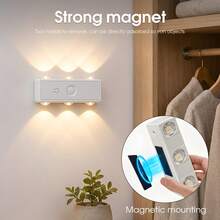 1pc RGB/3-Color Magnetic Wall Light, LED Ambient Light, Magnetic Installation No Drilling Required, With Motion Sensor, Adjustable Light Color, Suitable For Living Room, Bedroom, Hallway, Stairs, Bar, Date Night - Multicolor - View 9