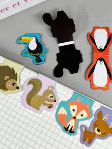 4pcs Animal Magnetic Bookmarks, Fox Squirrel Owl Woodpecker Paper Magnetic Stationery, Suitable For Book Lovers, Students, Reading, Classroom Reward - Bookmark - View 7