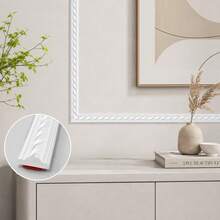1PC 9FT Self Adhesive Wall Molding Trim PVC Decorative Border Strip, 3D Embossed Braided Pattern Wall Edge Line, Peel And Stick Decorative Trim For Wall Frame, Baseboard, Door Frame, Living Room Bedroom Home Decoration - Multicolor - View 5