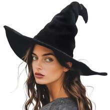Halloween Y2K Retro Gothic Wool Knitted Witch Hat, Suitable For Parties, Festivals, Can Be Used As A Gift For Friends, Unisex - A - View 8