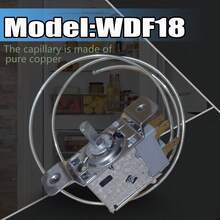 WDF18-L ترموستات ثلاجة عالمي، مفتاح تحكم درجة الحرارة الميكانيكي للمجمد، مناسب لاستبدال مفتاح تحكم درجة حرارة الثلاجة - فضي - مشاهدة 4