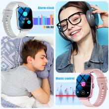 Unisex Silicone Strap Smartwatch, High-Definition Full-Screen Touch Electronic Smartwatch, Pedometer, Calorie Tracking, Multiple Sports Modes, Alarm, Call And Message Notifications, Compatible With Android And IOS Phones - Multicolor - View 5