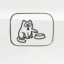1 Set Stiker Mobil Bertema Kucing Lucu, Terbuat dari Bahan Vinyl PVC Tahan Air dan Tahan Lama, Cocok untuk Tutup Tangki Bensin dan Lubang Pengisian Bahan Bakar - A - View 10