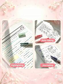 6/12pcs Scented Glitter Highlighters, Shiny Colored Highlighter Pens, Aesthetic Stationery, For Drawing, Journal, Key Marking, Students, Journal Lovers - Highlighter - View 7