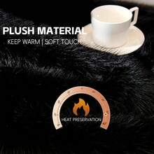 Large USB Powered Heated Seat Cushion With 5 Adjustable Temperature Levels And Timer, Overheat Protection - Plush Faux Rabbit Fur, Perfect For Home, Office Or Outdoor Use - Multicolor - View 7