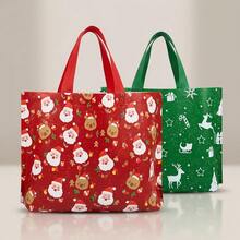Printed Christmas Gift Bags, Reusable Plastic Tote Bags For Small Gifts, Very Suitable For Holiday Party Decoration - Multicolor - View 6