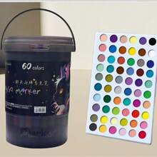 Master Color! 120 Colors 24/36/48/60/80 Colors Premium Soft Tip Acrylic Markers | Imported Pigments Rich Color Seamless Layering Fast Drying Waterproof | Professional Anime Design/Wall Painting/Industrial Design Hand Drawing Tools | Artist Collection Grade Painting Markers - Marker Pens In Barrels - View 8