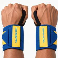 1 Pair Compression Wrap Wrist Straps, Professional Weightlifting Wrist Support, Suitable For Weightlifting, Bench Press, Deadlift, Overhead Press And Other Strength Training, Unisex - Multicolor - View 1