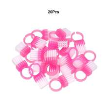 20 Pieces / 40 Pieces / 80 Pieces In A Pack, Random Colors. Dopamine Practical Mini Finger Ring Dusting Brush, Finger Grip Type Brush, Nail Brush, Universal Tool, Small Brush. - Multicolor - View 10