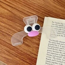 1pc Cartoon Funny Big Eyes Big Mouth Transparent Book Clip, Colorful Fun 3D Expression Page Divider Clip, Shaped Page Clip, Creative DIY Bookmark/Notebook Marker, High-Quality Stationery Clip Suitable For Reading, Journaling, Creative Book Clip, Practical Note Clip, Manual Fixing Clip, Snack Sealing Clip. (Note: Some Accessories Need To Be Glued Separately) - Multicolor - View 11