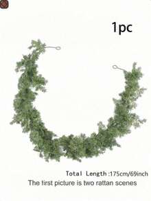 1pc/69 Inch Pine Wreath. Natural Touch Artificial Holiday Wreath. Cedar Wreath. Christmas Decoration. Wedding Decoration. Holiday Decoration. Realistic Wreath - Multiple Styles - View 13