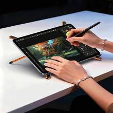 Magnetic Phone Stand, Aluminum Alloy Folding Adjustable Desktop Holder, 8-Position Multi-Angle Tablet Stand, Portable Universal Phone Holder Compatible With Iphone Smartphone Home Office Travel Live Streaming - View 4