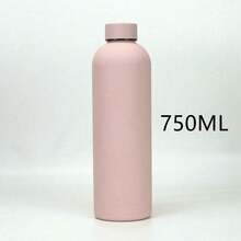 1pc 500ML/750ML/17oz/25oz Highly Attractive Portable Minimalist Large Capacity Stainless Steel Insulated Water Bottle For Girls Students School Sports - Multicolor - View 19