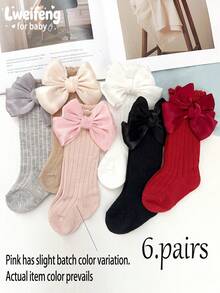 6 Pairs Baby Girls' Lovely Colorful Knee High Socks For Everyday Wear - Multicolor - View 7
