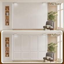 Wall Decor Strip, Self-Adhesive 3D Wall Panel Decor Strip, Flexible DIY Wall Decor Strip, Suitable For Walls, Mirrors, Window Frames And Home Decor - White - View 8