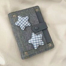 Cute Star Passport Holder And Mini Tri-Fold Card Wallet Set, PU Leather Travel Document Organizer With Card Slots, Women's Style - Multicolor - View 17