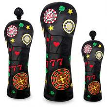 Golf Club Cover Suitable For Male And Female Outdoor Enthusiasts, Suitable For Sets Of, Fairway Wood, And Hybrid Club Head Covers. This Is A Worthy Golf Club Protector. - Black - View 2