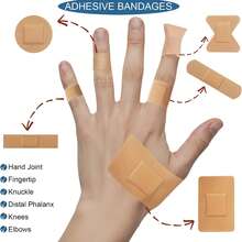 300/160/100/60/50pcs Assorted Waterproof Bandages, Multi-Size First Aid Bandage Patches, Different Sizes Fingertip Band-Aids, Suitable For Daily Care And Outdoor Travel, Can Be Put Into First Aid Kit - Multicolor - View 7