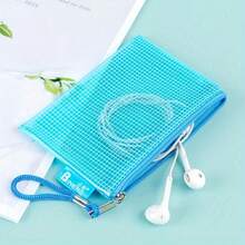 7/10 Grid Mini PVC Pouch | Random Color, Classic Small Wallet, Card Holder, Earphone Bag, Access Card Holder, Office Supplies, Small Accessories Bag - Multicolor - View 4