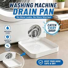 3Pcs Washing Machine Filter Drain Water Catch Tray Kit, Drum Washer Water Collection Tray With Guide Baffle And Nut, Spill Prevention Tray For Washer Maintenance - Multicolor - View 5