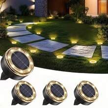 Solar Powered In-Ground Light IP44 Solar Powered In-Ground Lighting Fixture Upgraded Version LED Flat Landscape Light Suitable For Outdoor Walkways Sidewalks Gardens Courtyards Parks Alleys Seasonal Decoration Holiday Decoration - Wire-free - View 14