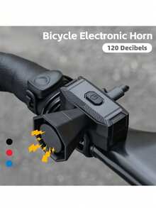 5-Gear Sound Mode Electric Bicycle Bell USB Rechargeable Wired Control Safety Warning Bell For Mountain Bike Road Bike Cycling Accessory - A - View 12